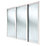 Spacepro Shaker 3-Door Sliding Wardrobe Door Kit Cashmere Frame Mirror Panel 2136mm x 2260mm