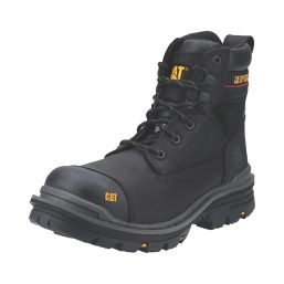 CAT Gravel Size 8  Black Water-Resistant Steel Toe Cap Safety Boots