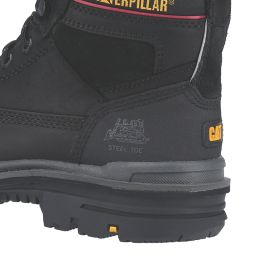 CAT Gravel Size 8 Black Water Resistant Steel Toe Cap Safety Boots Screwfix