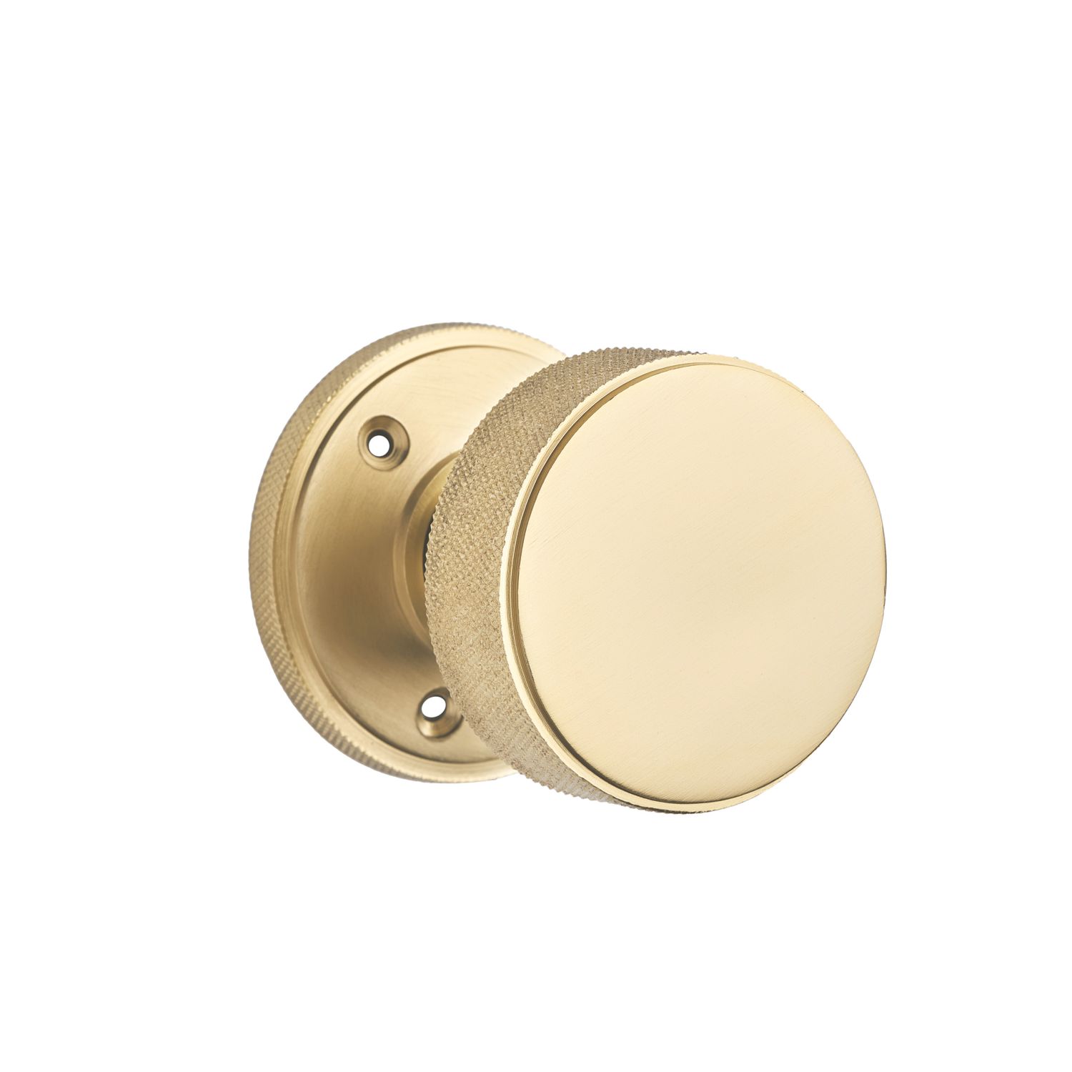 Designer Levers Kensington Knurled Door Knob 60mm Pair Brushed Brass (481KK)