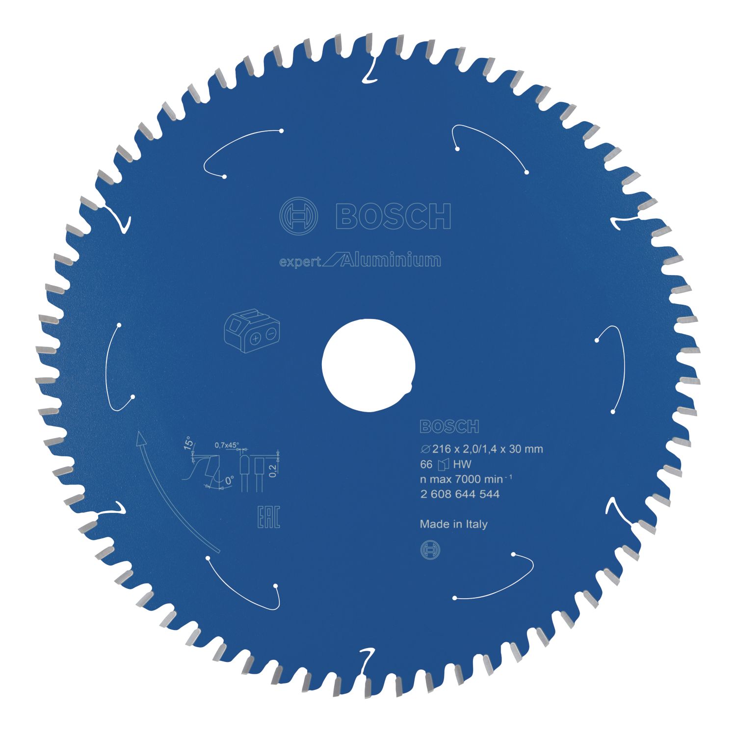 Bosch Expert Aluminium Circular Saw Blade 216mm x 30mm 66T (481KP)