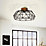 Eglo Padstow Ceiling Light Black / Natural