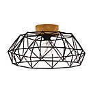 Eglo Padstow Ceiling Light Black / Natural