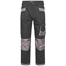 JCB Trade Plus Rip-Stop Work Trousers Black / Grey 44" W 32" L