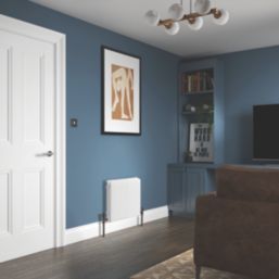 DeLonghi 600mm x 624mm 2695BTU Traffic White Horizontal 4 Column Radiator