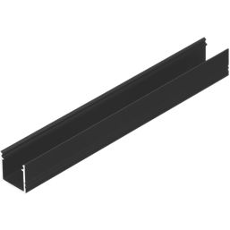 VEW Aluminium Smart Surface Mounted Profile Kit Black 1m