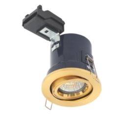 Electralite Yate Adjustable  Fire Rated Downlights Brass 10 Pack
