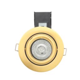 Electralite Yate Adjustable  Fire Rated Downlights Brass 10 Pack