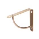 Essentials Cove Shelf Brackets Brushed Brass 180mm x 180mm 4 Pack