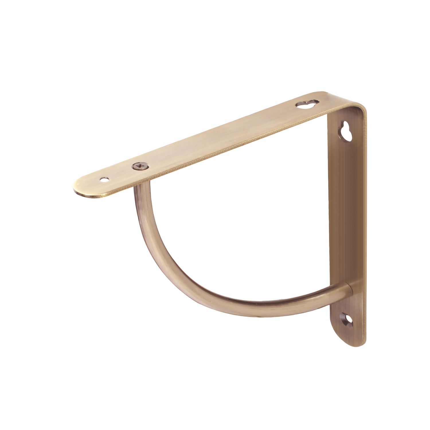 Essentials Cove Shelf Brackets Brushed Brass 180mm x 180mm 4 Pack (481VJ)