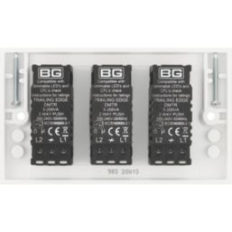 British General  3-Gang 2-Way LED Dimmer Switch  White