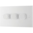 British General  3-Gang 2-Way LED Dimmer Switch  White