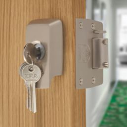 ERA   BS Night Latch Satin Nickel 60mm Backset