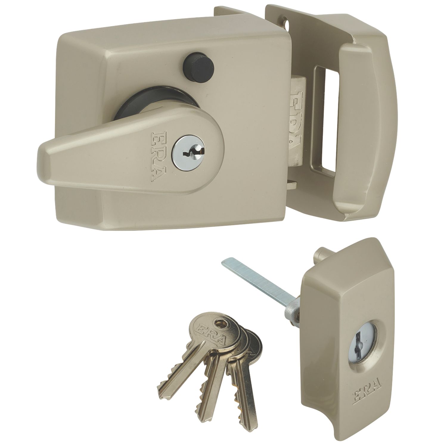 ERA BS Night Latch Satin Nickel 60mm Backset (48212)