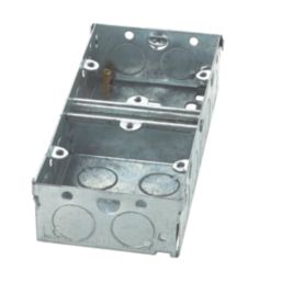 Appleby  1 + 1-Gang Galvanised Steel  Knockout Box 35mm