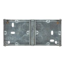 Appleby  1 + 1-Gang Galvanised Steel  Knockout Box 35mm