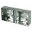 Appleby  1 + 1-Gang Galvanised Steel  Knockout Box 35mm
