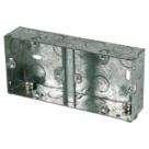 Appleby  1 + 1-Gang Galvanised Steel  Knockout Box 35mm