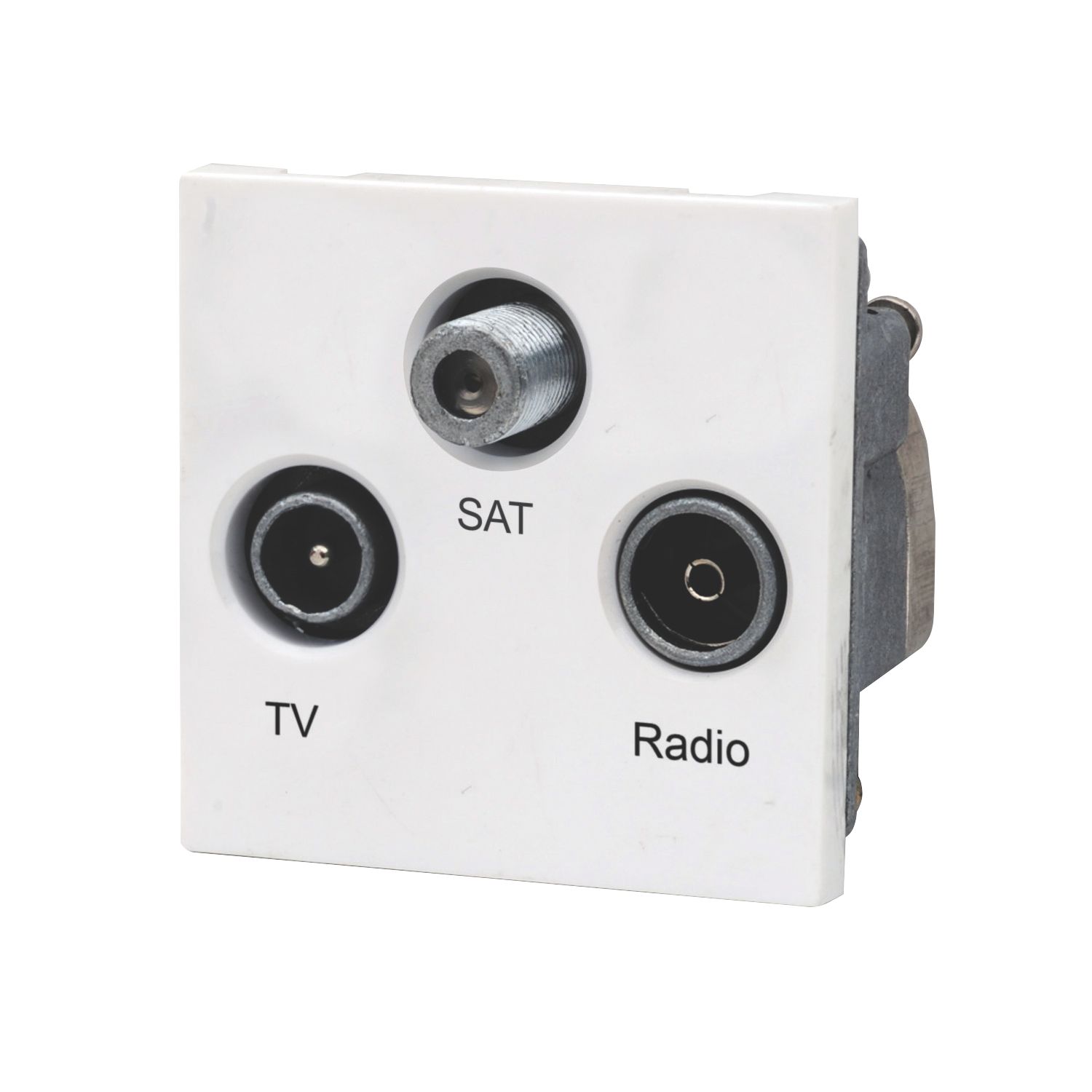 LAP Triplex Modular Multimedia Socket White (48262)