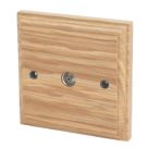 Varilight  1-Gang Coaxial TV Socket Classic Oak