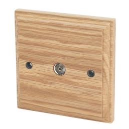 Varilight  1-Gang Coaxial TV Socket Classic Oak