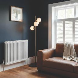 Flomasta 600mm x 785mm 2732BTU White Horizontal 2 Column Radiator