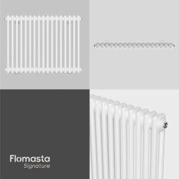 Flomasta 600mm x 785mm 2732BTU White Horizontal 2 Column Radiator