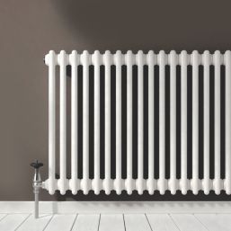 Flomasta 600mm x 785mm 2732BTU White Horizontal 2 Column Radiator