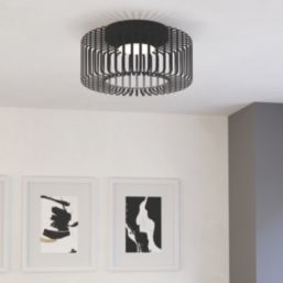 Eglo Ginestrone-Z RGB & White LED Ceiling Light Black 22W 2450lm