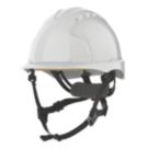 JSP Baseworker Safety Helmet with Chinstrap White