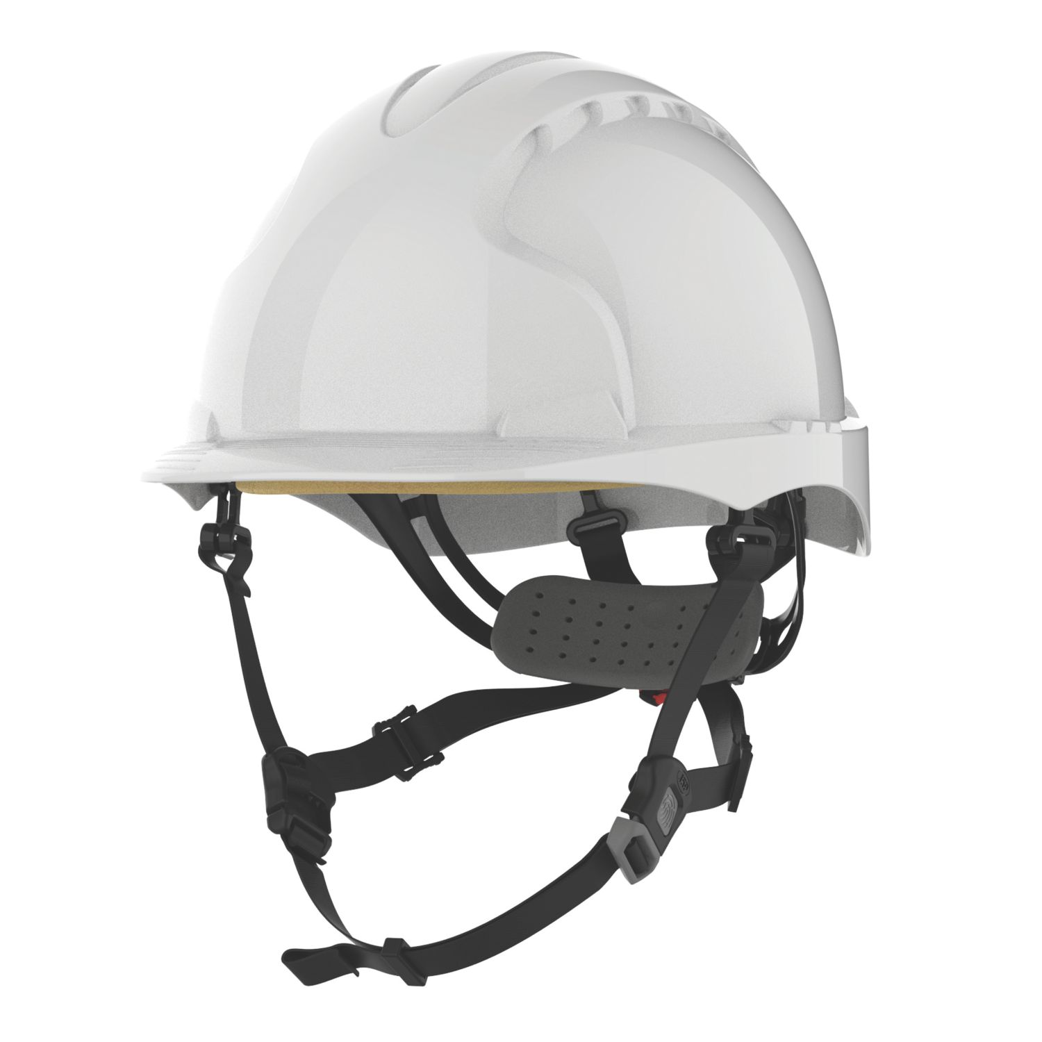 JSP Baseworker Safety Helmet with Chinstrap White (482EE)