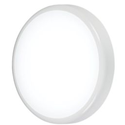 Knightsbridge BT20ACT Indoor & Outdoor Round LED CCT Adjustable Bulkhead White 20W 1730-1930lm