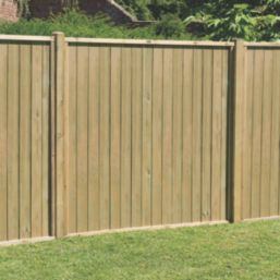 Forest VTGP6PK3HD Vertical Tongue & Groove  Fence Panels Natural Timber 6' x 6' Pack of 3