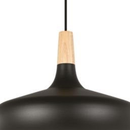 Eglo Sabinar 40cm Single Pendant Light Black/Brown