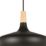 Eglo Sabinar 40cm Single Pendant Light Black/Brown