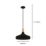 Eglo Sabinar 40cm Single Pendant Light Black/Brown