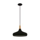 Eglo Sabinar 40cm Single Pendant Light Black/Brown