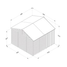 Forest Beckwood 9' 6" x 10' (Nominal) Reverse Apex Shiplap Timber Shed