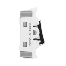 British General Nexus Metal Grid 20A 1-Way Grid Retractive Switch Module 'Press' Polished Chrome