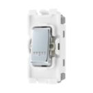British General Nexus Metal Grid 20A 1-Way Grid Retractive Switch Module 'Press' Polished Chrome