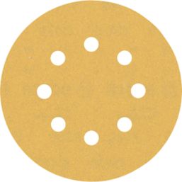 Bosch Expert C470 180 Grit 8-Hole Punched Wood Sanding Discs 125mm 50 Pack