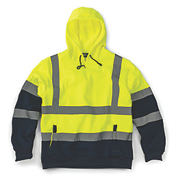 Tough Grit  High Visibility Hoodie Yellow / Navy Large 50" Chest