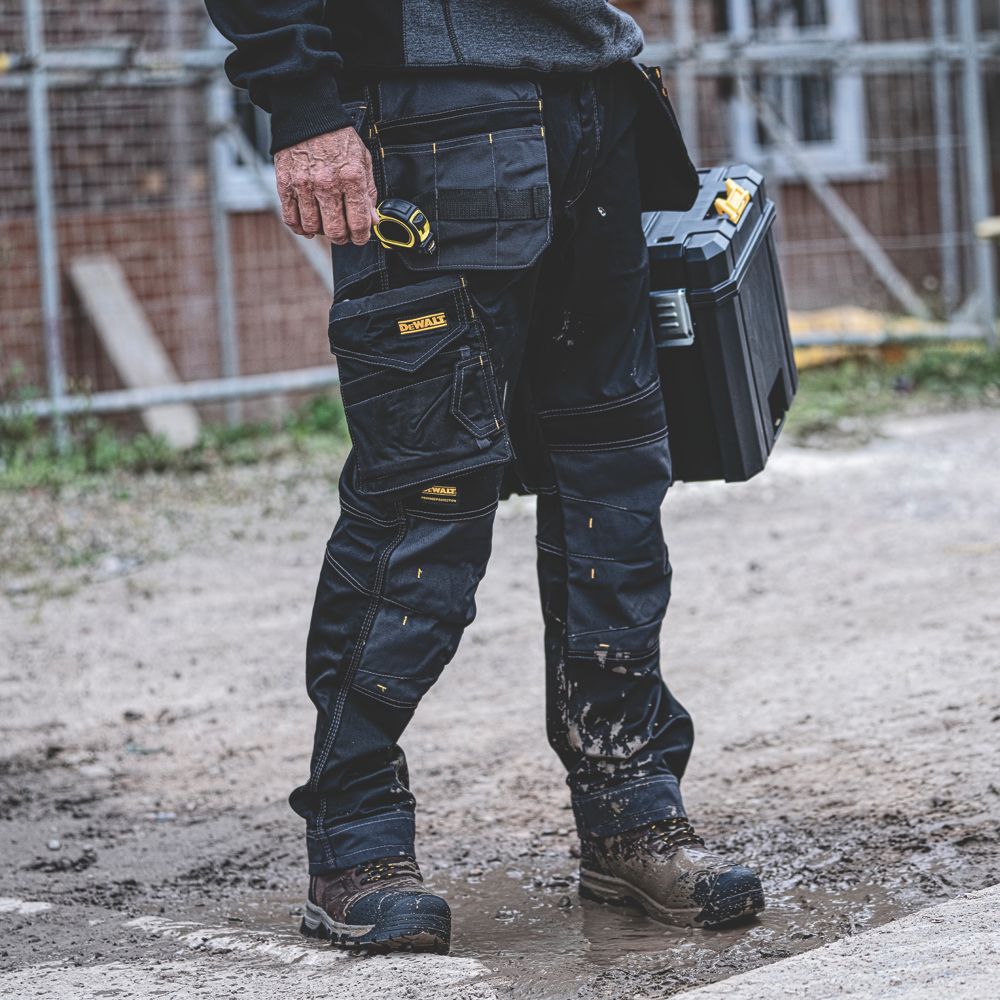 DEWALT Harrison Work Trousers Black/Grey 32