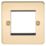 Knightsbridge Flat Plate 2-Module Modular Faceplate Polished Brass