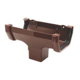 FloPlast  uPVC Square Running Outlet Brown 114mm x 65mm