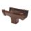 FloPlast  uPVC Square Running Outlet Brown 114mm x 65mm