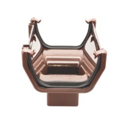 FloPlast  uPVC Square Running Outlet Brown 114mm x 65mm