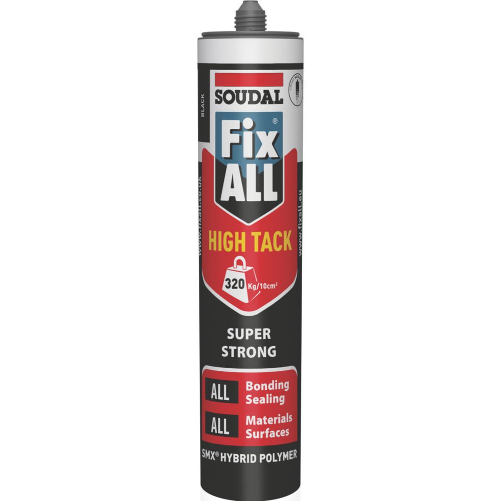 Soudal Fix All High Tack Sealant & Adhesive Black 290ml