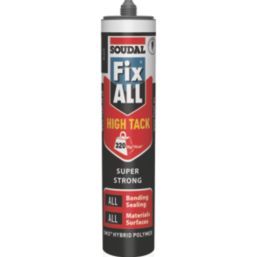 Soudal Fix ALL High Tack Sealant & Adhesive Black 290ml - Screwfix