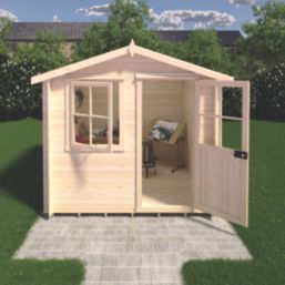 Shire Avesbury 8' x 8' (Nominal) Apex Timber Log Cabin